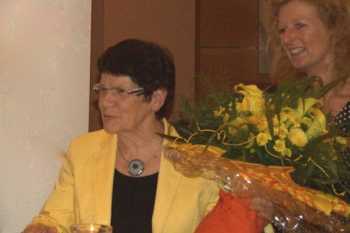 Frau Prof. Dr. Rita Süssmuth  begrüßt die Teilnehmer des Golfturniers